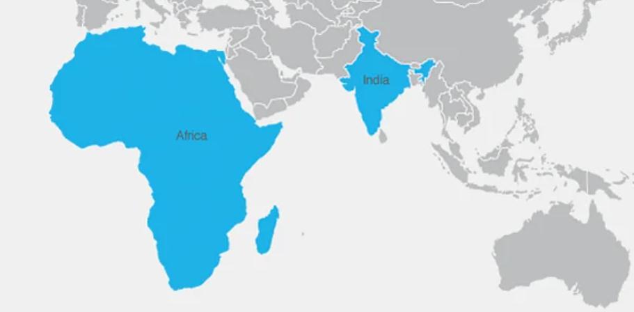 Global impact map showing program locations